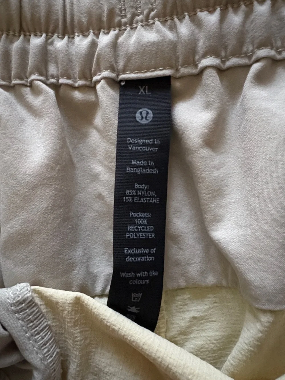 Light Cream Drawstring Shorts - Picture 2 of 3